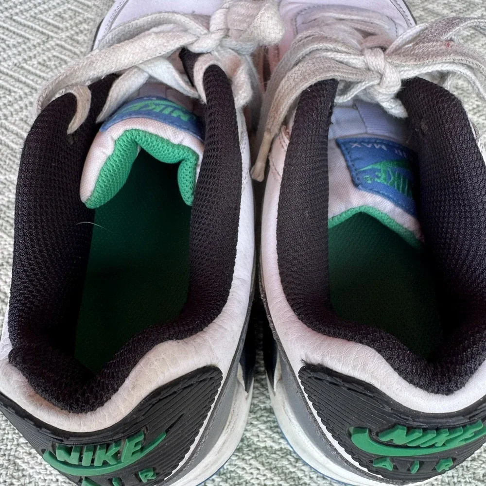 Size 5Y/W6.5 - Nike‎ Air Max 90 LTR White/Stadium Green Shoes (DV3607 102)